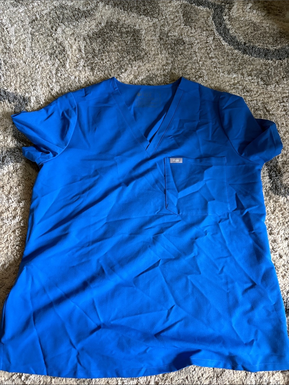 FIGS Technical Collection Royal Blue Scrub Top Women’s XL Medical Healthcare